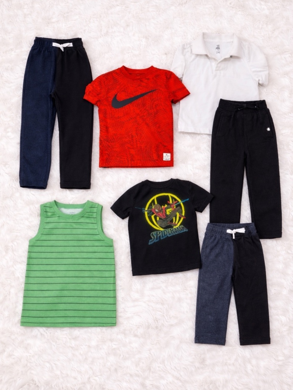 Boys Size 4/5 7 Pc Bundle Nike Marvel GAP Joggers Shirts Set Lot